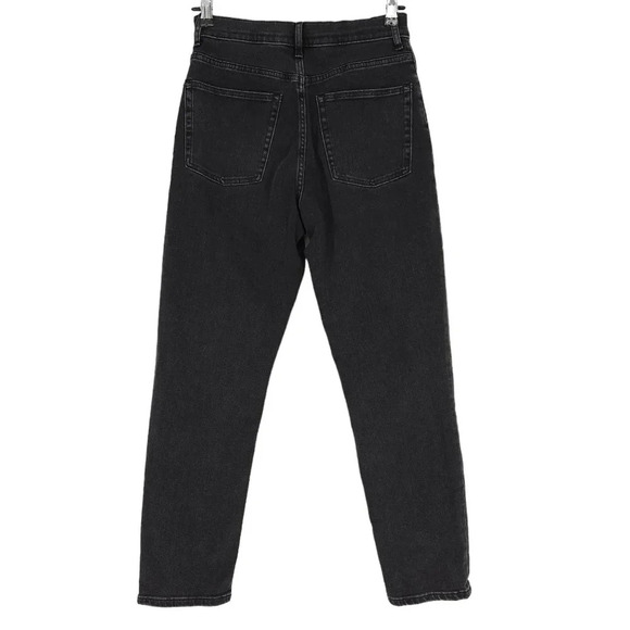 Everlane The Cheeky Jeans Black Straight Leg High Rise Dark Wash Denim - Picture 2 of 5